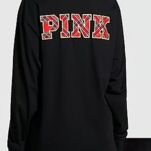 PINK Victoria's Secret Black Tee with Pink Accents